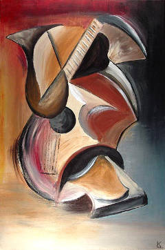 Guitar Painting, Lena Karpinsky